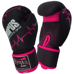 Πυγμαχικά Γάντια Olympus PULSE Matt PU - Μαύρο / Ροζ