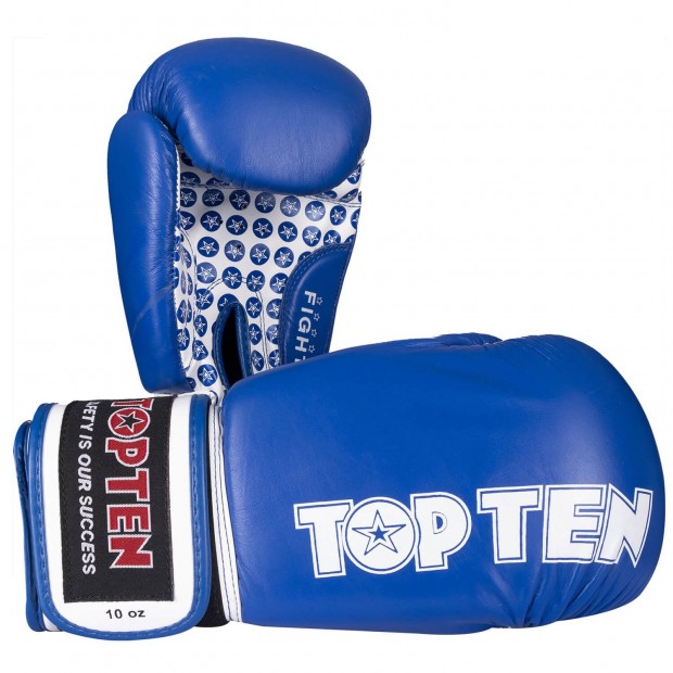 Πυγμαχικά Γάντια TOP TEN FIGHT - Κόκκινο / Άσπρο