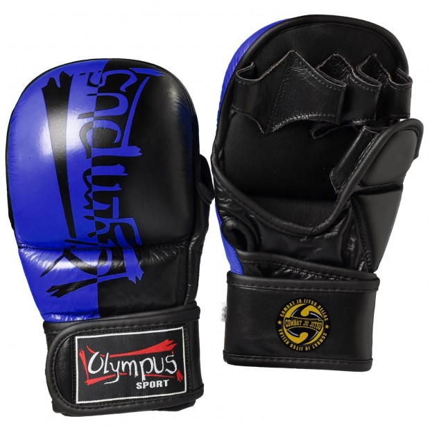 Combat Jiu-Jitsu Γάντια Olympus Double 7 Προστασία Αντίχειρα PU - Κόκκινο / Μαύρο