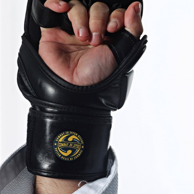 Combat Jiu-Jitsu Γάντια Olympus Double 7 Προστασία Αντίχειρα PU - Κόκκινο / Μαύρο