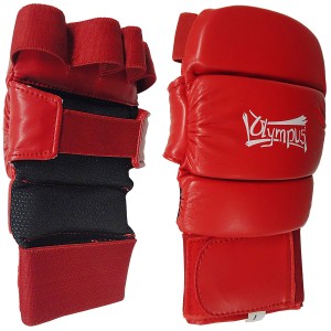 Jiu-Jitsu Γάντια Olympus PU / Διχτάκι - Κόκκινο