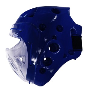 Κάσκα Αφρολέ Πλήρης Προστασία με PC Μάσκα - Μπλε