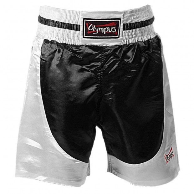 Πυγμαχικό Σορτσάκι Olympus  - Standard Silk - Μαύρο / Άσπρο