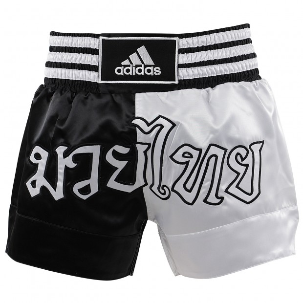 Σορτσάκι Thaiboxing adidas – adiSTH03 - Μαύρο / Άσπρο