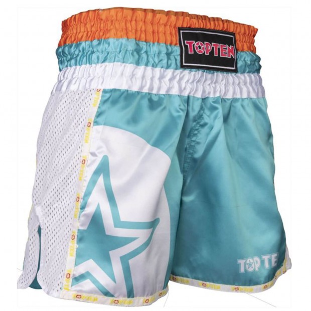 Thaiboxing Σορτσάκι TOP TEN STAR - Άσπρο / Κόκκινο