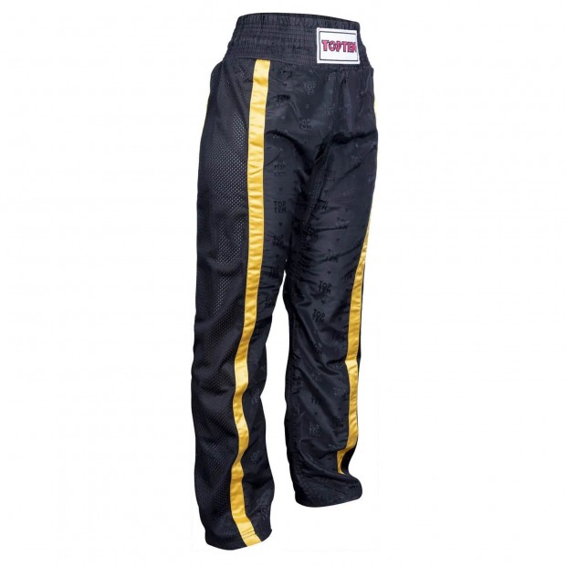 Παντελόνι Kickboxing TOP TEN MESH με Ρίγα - Μαύρο / Χρυσαφί