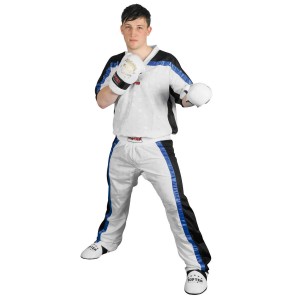 Μπλουζάκι Kickboxing TOP TEN V-Λαιμοκόψη Διχτυωτό  - Άσπρο / Χρυσαφί