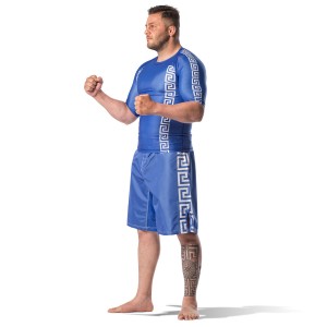 Εφαρμοστό Μπλουζάκι MMA Rashguard Olympus PATRIOT - Μπλε / Άσπρο