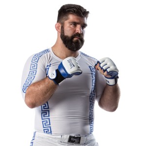 Εφαρμοστό Μπλουζάκι MMA Rashguard Olympus PATRIOT - Άσπρο / Μπλε