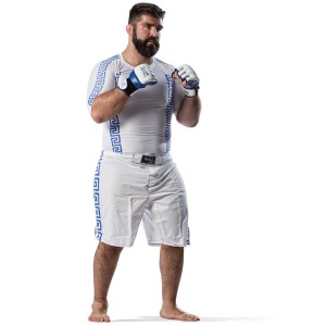 Εφαρμοστό Μπλουζάκι MMA Rashguard Olympus PATRIOT - Άσπρο / Μπλε
