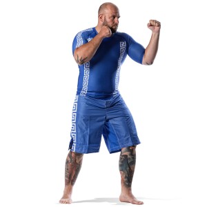 MMA Μαχητικό Σορτς Olympus PATRIOT - Μπλε / Άσπρο