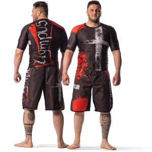 Εφαρμοστό Μπλουζάκι MMA Rashguard Olympus ΝΕΚΡΟΚΕΦΑΛΗ & ΣΤΑΥΡΟΣ