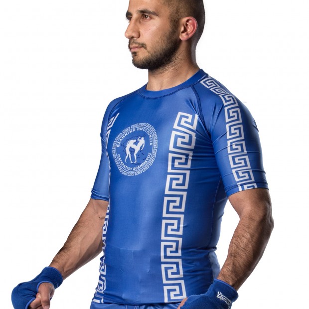 Rashguard Παγκρατίου Olympus - Άσπρο / Μπλε