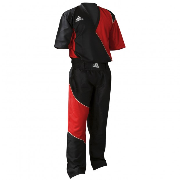 Στολή Kickboxing Adidas Σατέν– ADITU010 - Μαύρο / Ασημί
