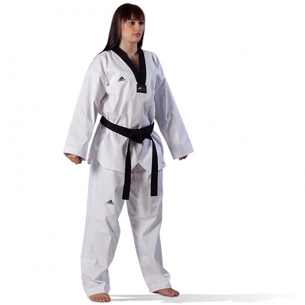 Taekwondo Στολή adidas CHAMPION III Μαύρο Ρεβέρ