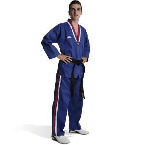 Taekwondo Στολή Olympus ΕΠΙΔΕΙΞΕΩΝ Μπλε με Κόκκινες/Άσπρες Ρίγες