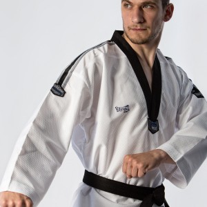 Taekwondo Στολή Olympus Master PRIDE Μαύρο Ρεβέρ