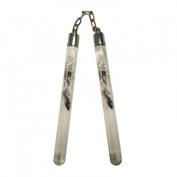 Nunchaku Αλυσίδα Ακρυλικό Μαύρος Δράκος