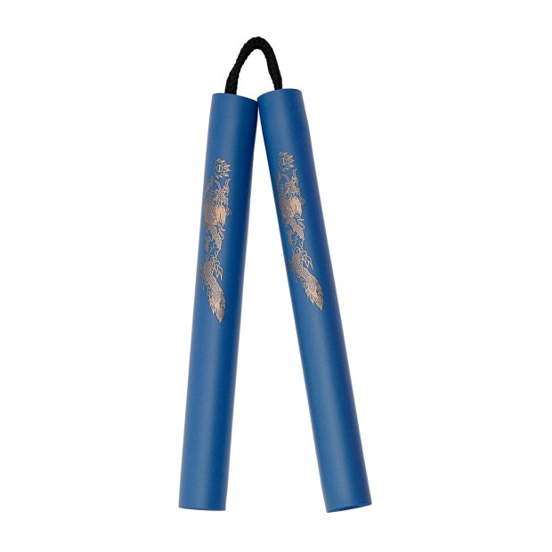 Nunchaku Σχοινί Αφρολέξ - Χρυσός Δράκος Μπλε Χειρολαβή