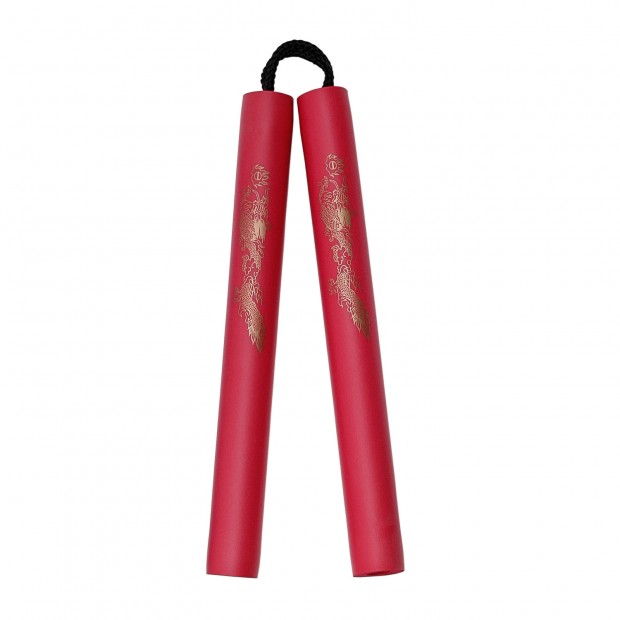 Nunchaku Σχοινί Αφρολέξ - Χρυσός Δράκος Κόκκινη Χειρολαβή