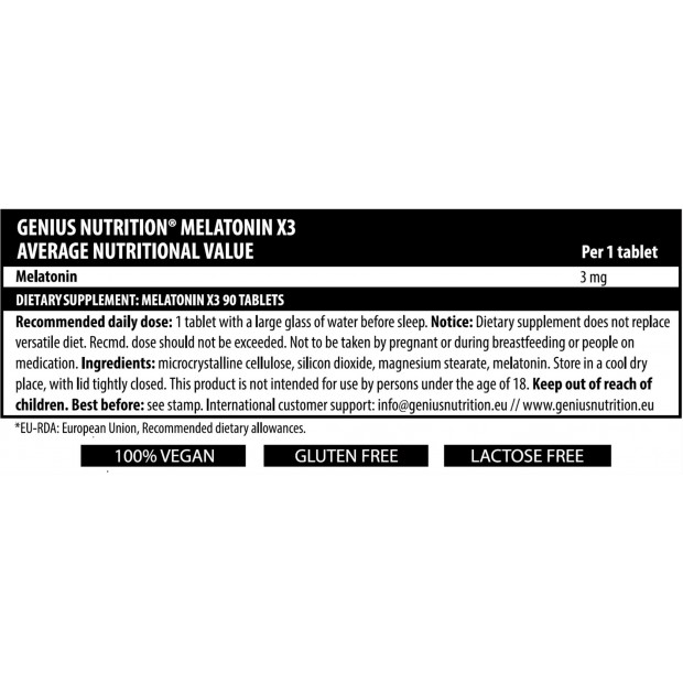MELATONIN-X3 90tabs